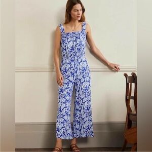 Boden Jersey Floral Jumpsuit Sz 2